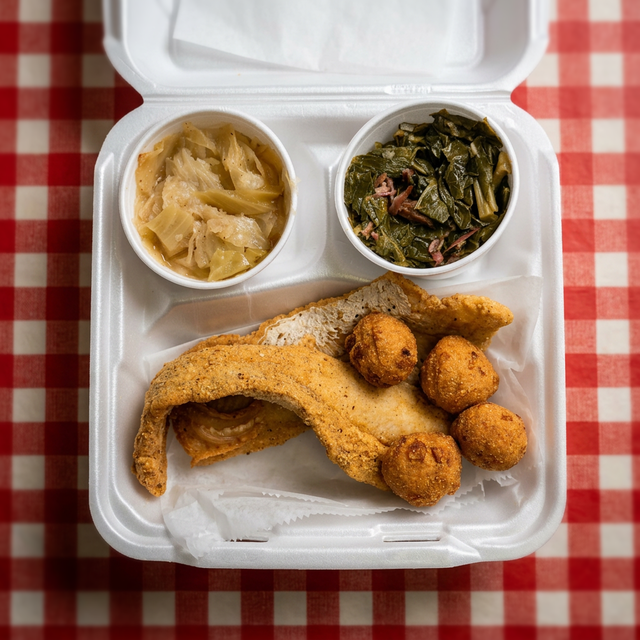 Fried Whiting with (2) Sides.